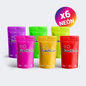 Pack de Polvos Holi de Neon con 6 bolsas de 75 gramos